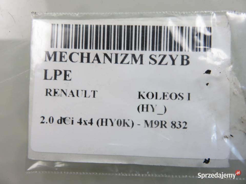 PODNOŚNIK SZYBY LEWY PRZEDNI RENAULT KOLEOS I HY