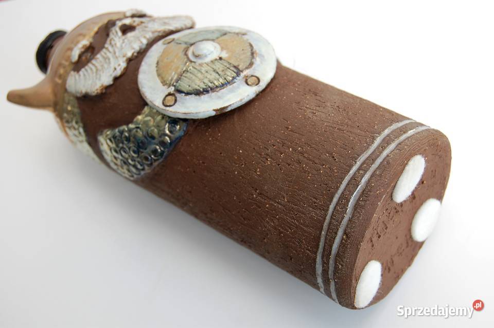 Wiking ozdobna butelka ceramiczna Marga Lublin