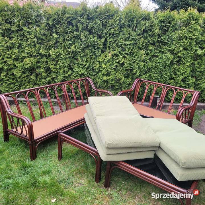 Duży zestaw ogrodowy z bambusa