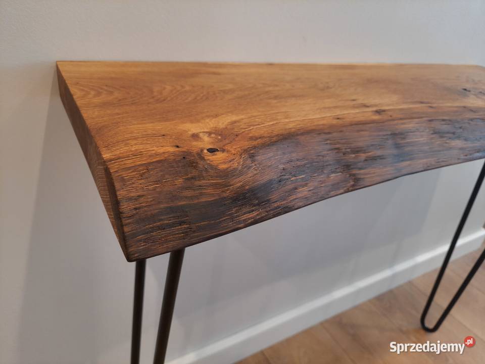 konsola dębowa loft industrial lite drewno dąb Długołęka