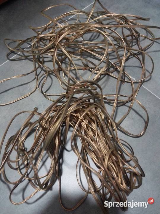 Kabel miedziany do głośników zestaw dwóch kabli pomorskie Starogard Gdański