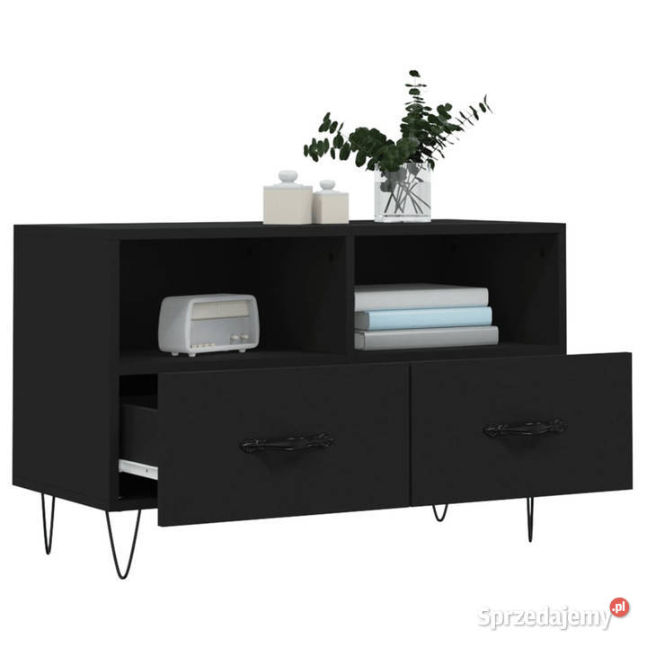 Szafka pod TV czarna 80x36x50 materiał mazowieckie Warszawa