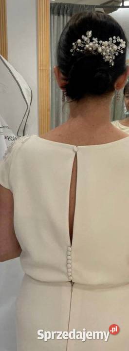 Elegancka długa szyta w salonie sukienka ślubna Klasyczna śląskie Tarnowskie Góry