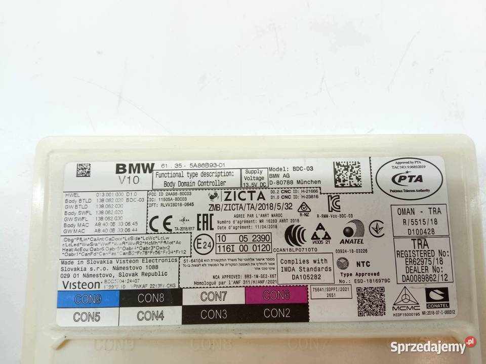 MODUŁ KOMFORTU 5A86B93 Bmw Seria 3 VII 20182026 świętokrzyskie