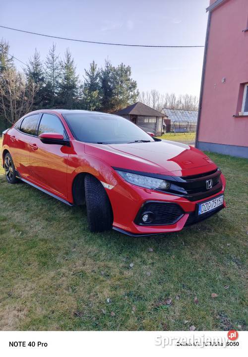 Honda Civic X 182 stan 86500km dolnośląskie Zgorzelec