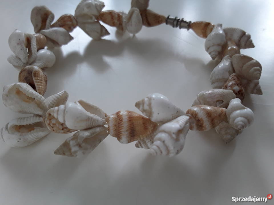 Bransoletka z drobnych muszelek zapinana Warszawa