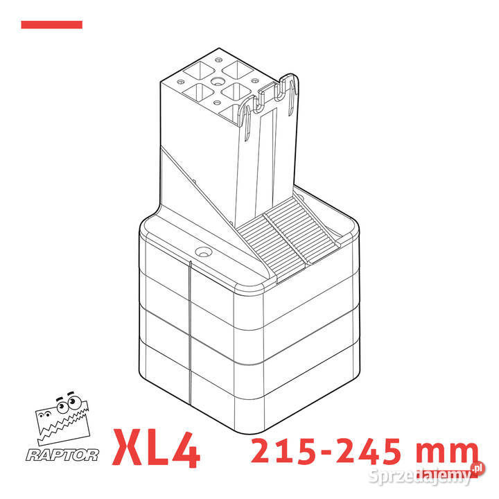 Wspornik tarasowy klinowy 215245 mm do legarów