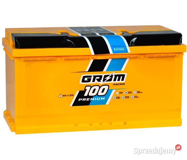 Akumulator Grom Racing 100Ah 850A EN Prawy Plus osobowe Elbląg