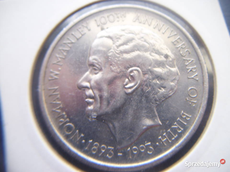 Stare monety 5 dolar 1993 Jamajka Lesko