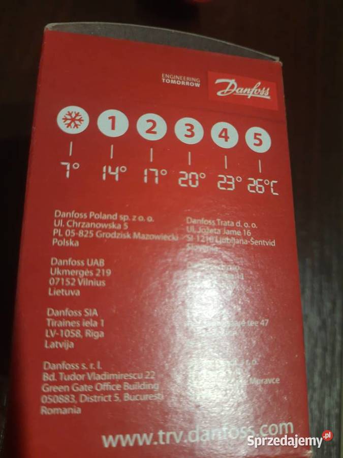 Danfoss Aero glowica i zawór termostatyczny Łódź