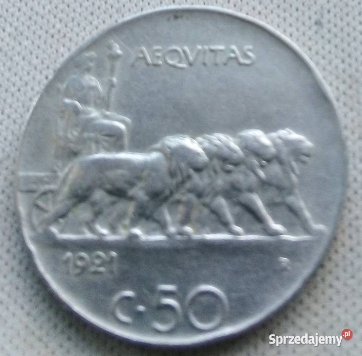 WŁOCHY 50 CENTESIMI1921 r mazowieckie Legionowo sprzedam