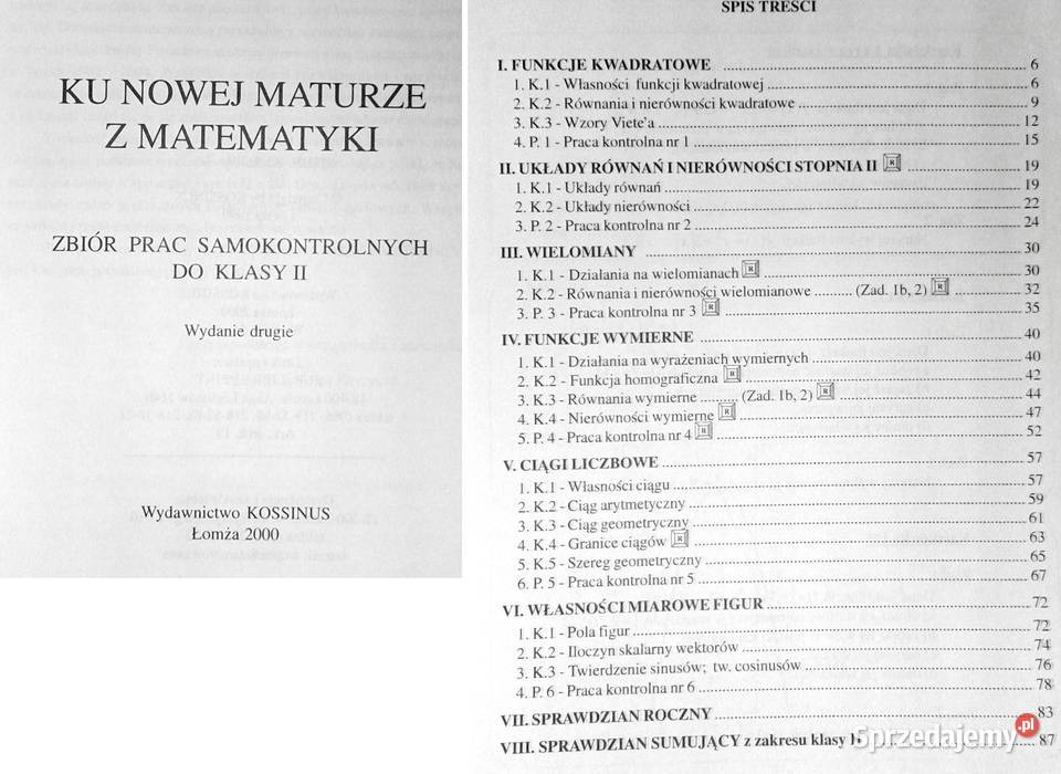 Ku nowej maturze z matematyki Zbiór prac