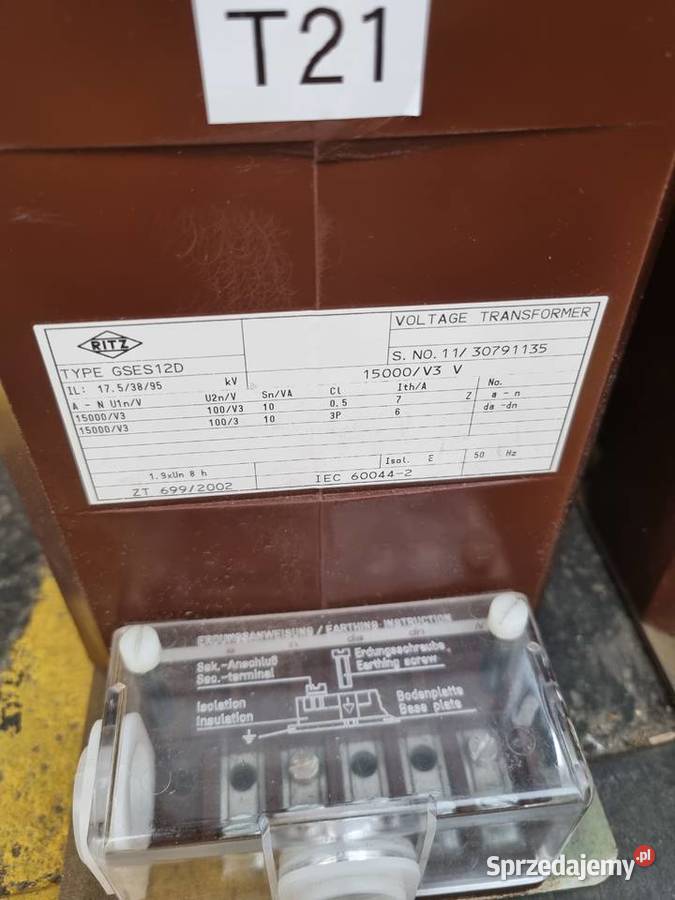 Przekładniki napięciowe RITZ GSES 12D 1220kV Gdańsk