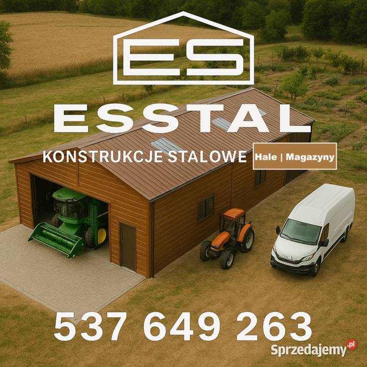 HALA JASNY BRĄZ Garaż Blaszany RAL Konstrukcja Malbork