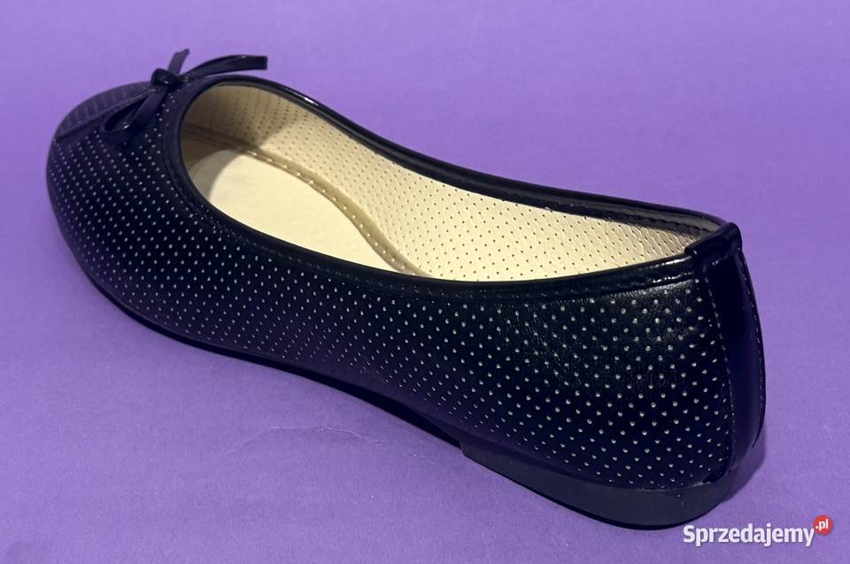 Czarne baleriny z kokardą rozmiar 36 AK10