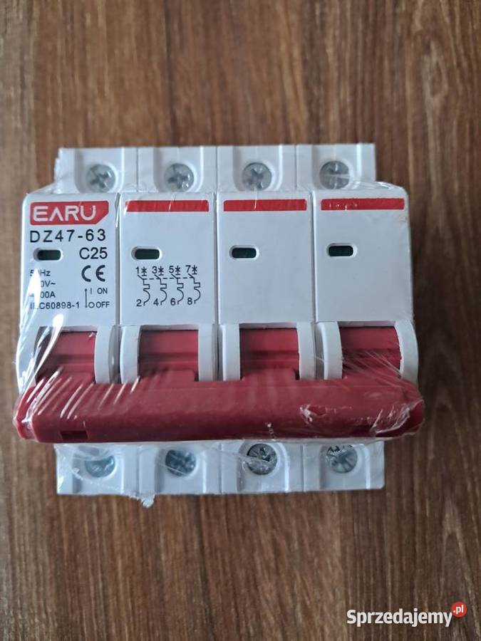 nowy wyłącznik automatyczny Earu DZ4763 400v 25A świętokrzyskie Sandomierz