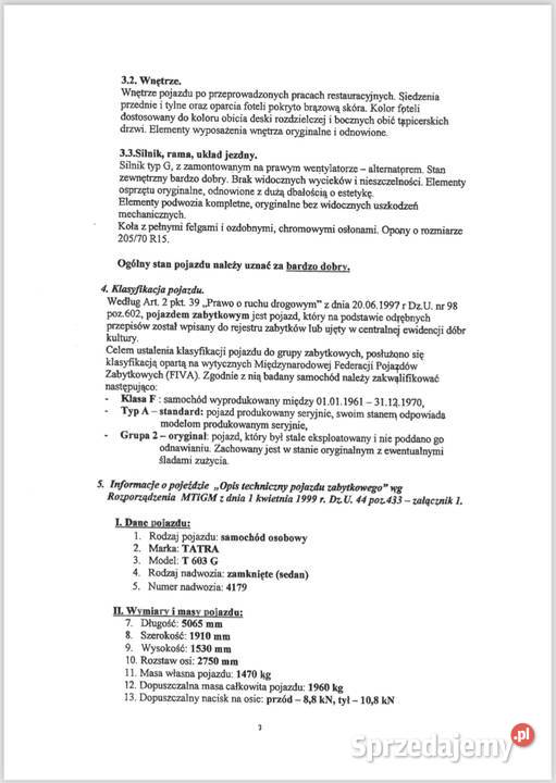 TATRA 603 T2 Auto zabytkowe produkcji 1961 małopolskie Kraków