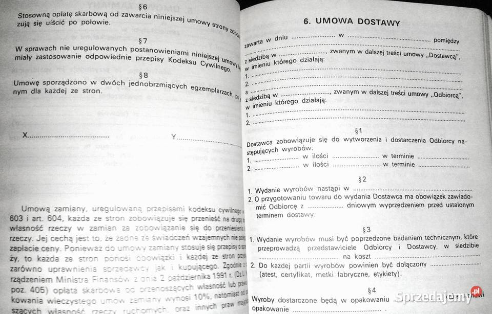 Wzory umów dotyczących działalności gospodarczej Chełm sprzedam