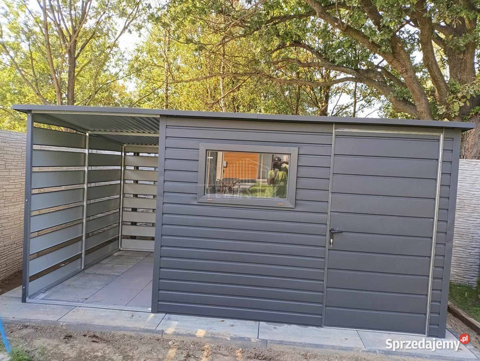 Schowek domek ogrodowy 3x25m wiata 15m drzwi Kalisz