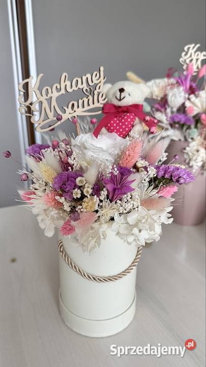 Flowerbox z roślinkami suszonymi i śląskie Zebrzydowice