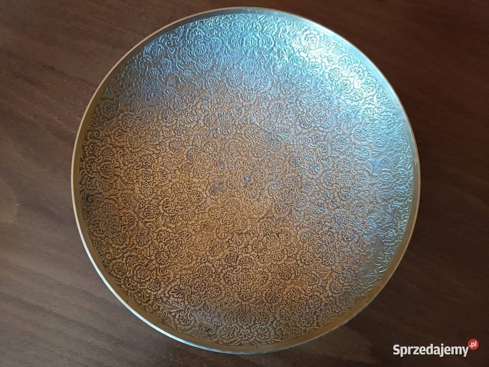 Szala okrągła mosiężna np na owoce Lata 7080 Szczyrk