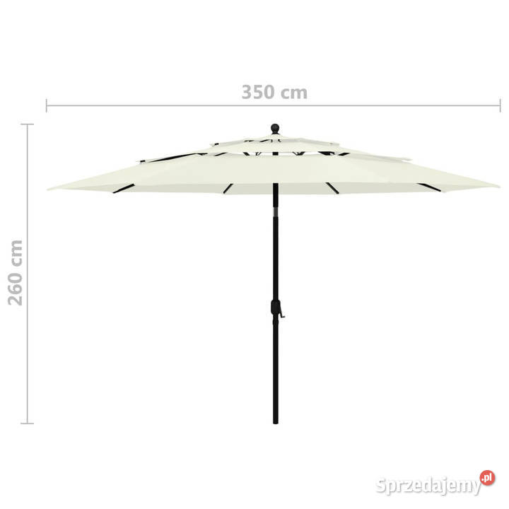 3poziomowy parasol na aluminiowym słupku Warszawa sprzedam