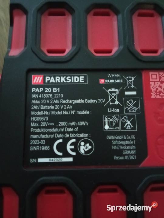 Pilarka tarczowa akumulatorowa parkside krajzega Myślenice sprzedam
