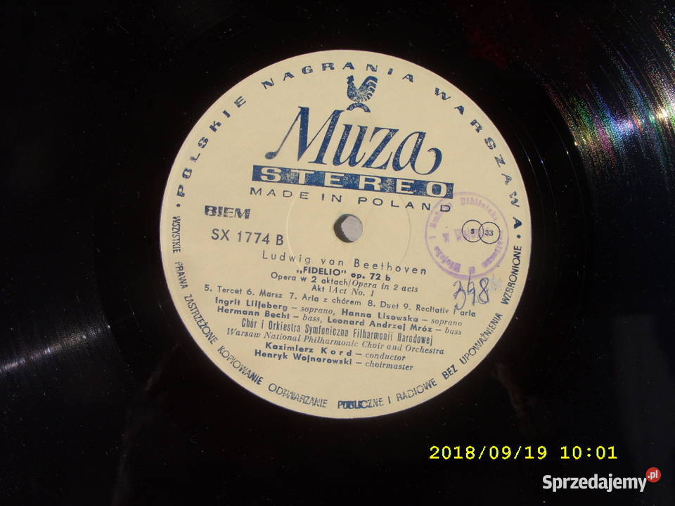 Klasyka VAN BEETHOVEN4 plyty winylowe Wołów