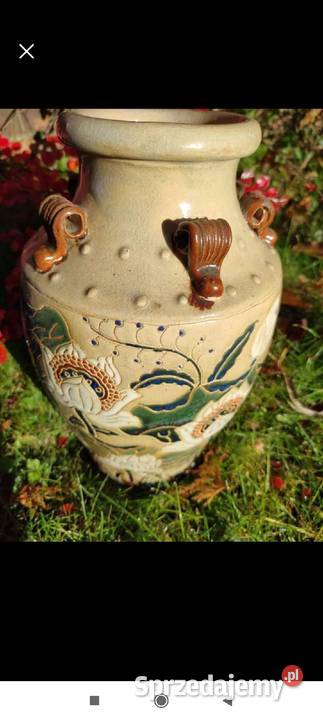 Antyk międzynarodowy Wazon ceramiczny 1945 Antyki Pabianice