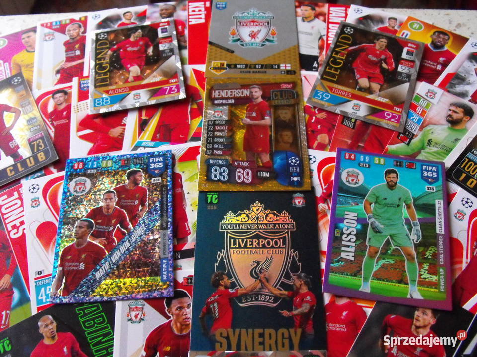 MEGA zestaw FC LIVERPOOL karty piłkarskie FIFA