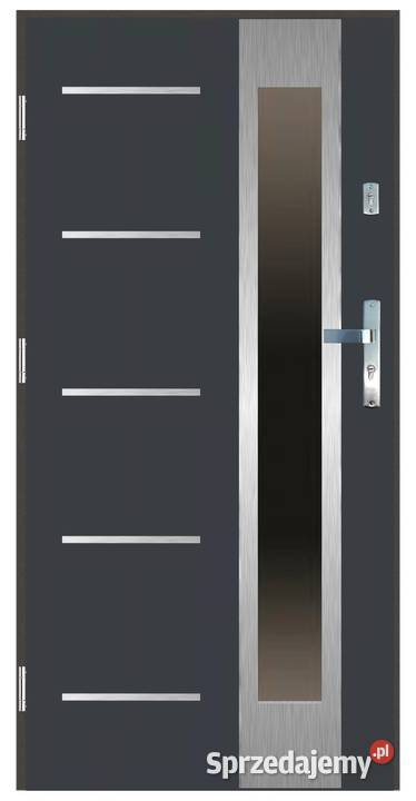 Drzwi wejściowe do domu GI20 INOX Antracyt 90 Ciemniewo