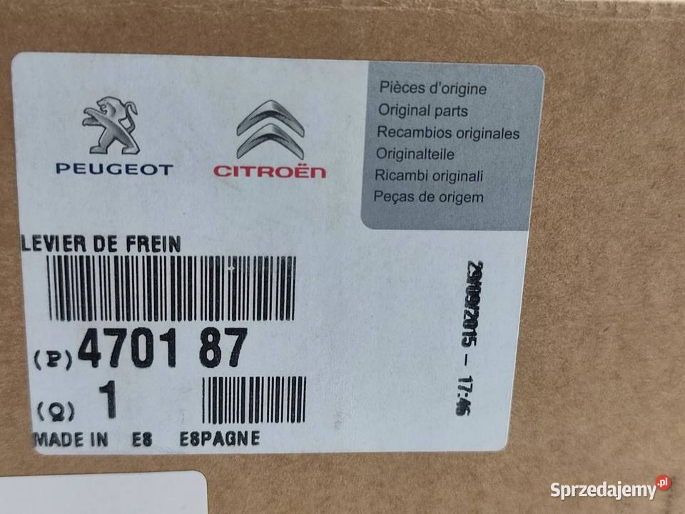 DŹWIGNIA HAMULCA RĘCZNEGO CITROEN C5 0108 NOWA