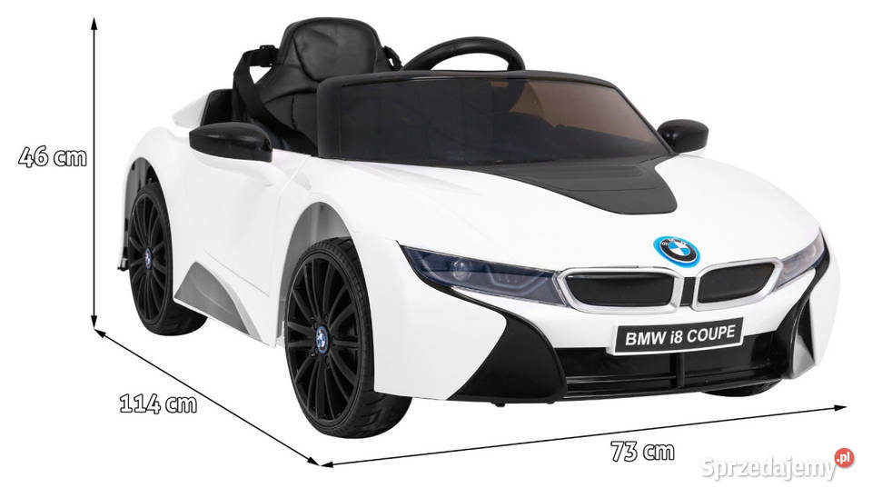BMW I8 LIFT 12V biały auto na akumulator z Łopuszno