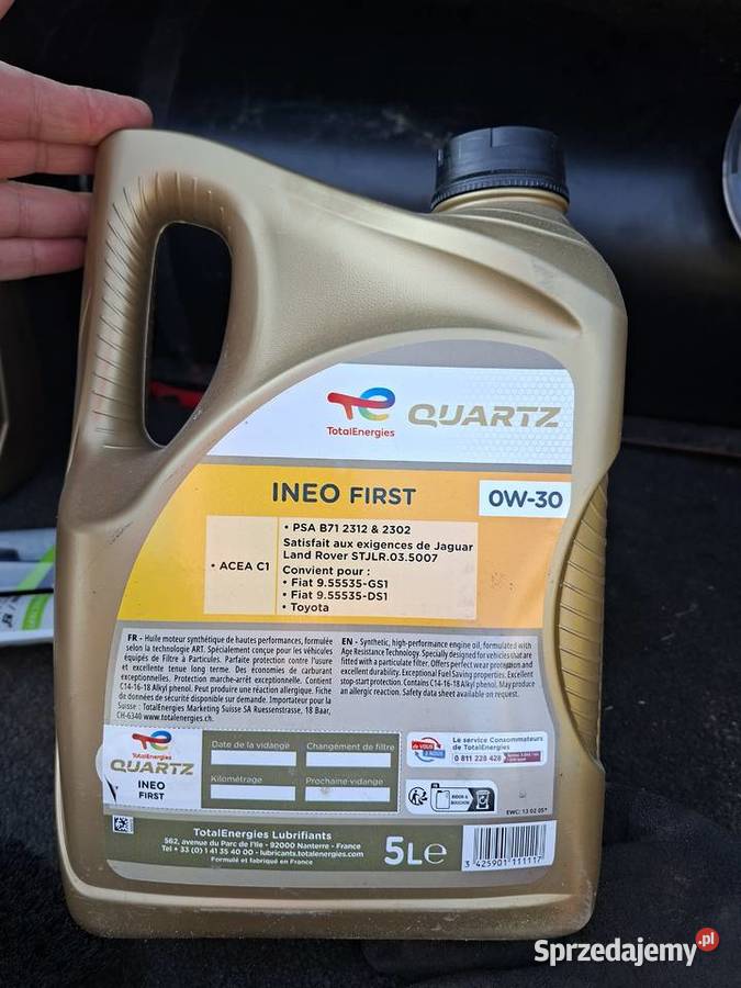 Sprzedam olej silnikowy nowy QUARTZ 0w30 Gdańsk sprzedam