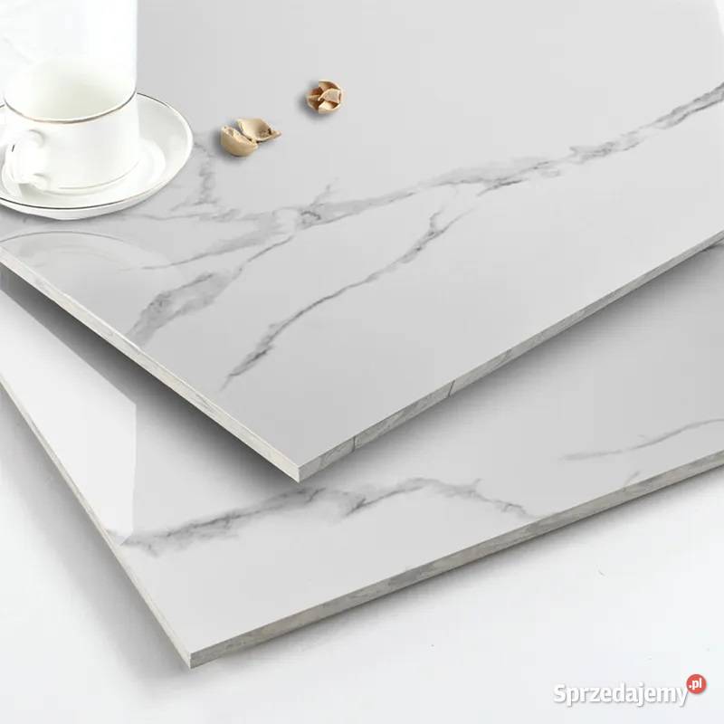 Gres polerowany BIAŁY MARMUR 60x60 CALACATTA Łask