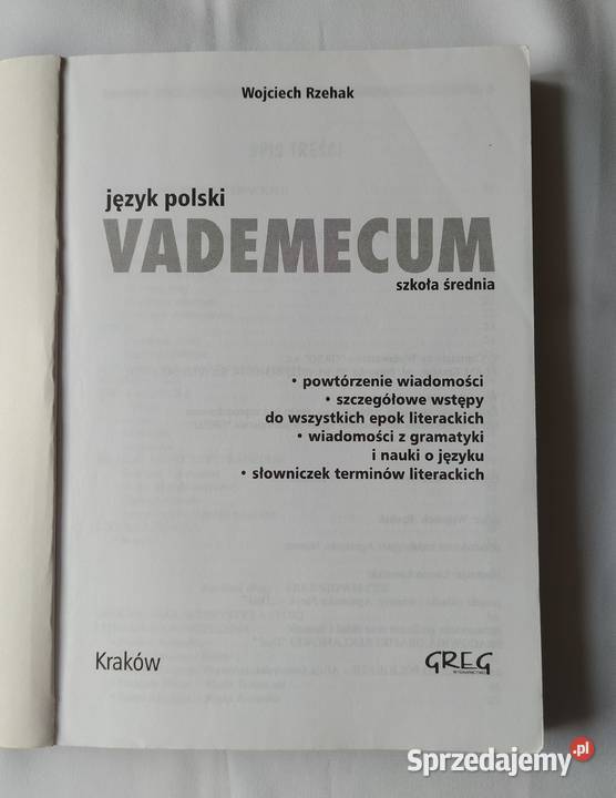 VADEMECUM język polski szkoła średnia Hajnówka