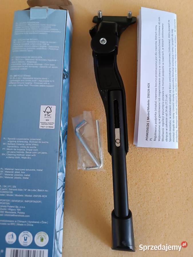 Stopka nóżka podpórka rowerowa rozstaw 40 mm