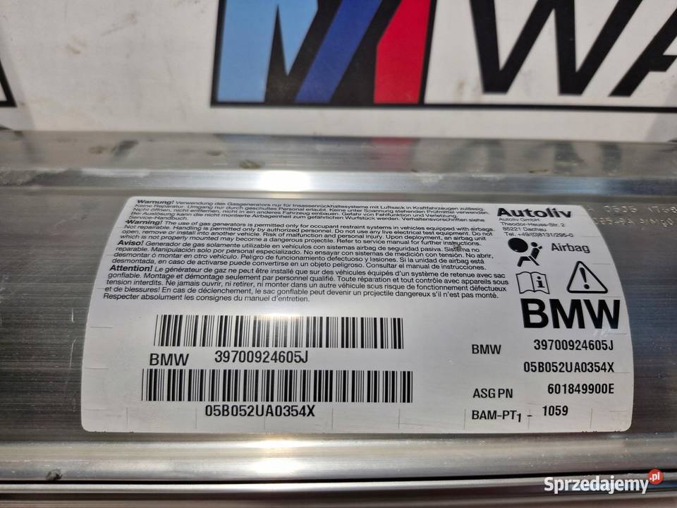 BMW E60 E63 PODUSZKA POWIETRZNA PASAŻERA AIRBAG