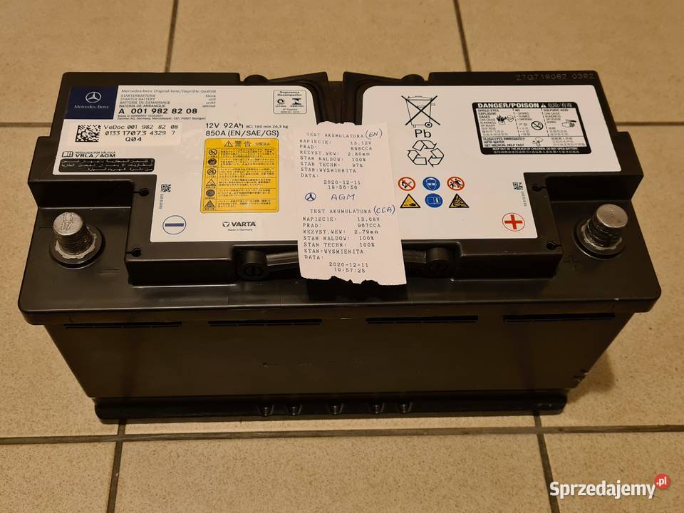 Akumulator Mercedes AGM 92Ah 850A oryginał IGŁA Wrocław