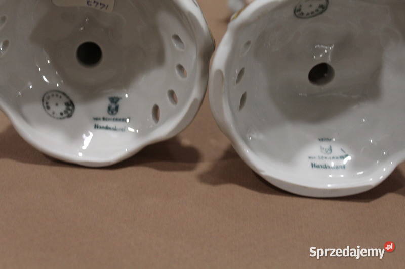 Para porcelanowych świeczników von Schierholz Szczecin