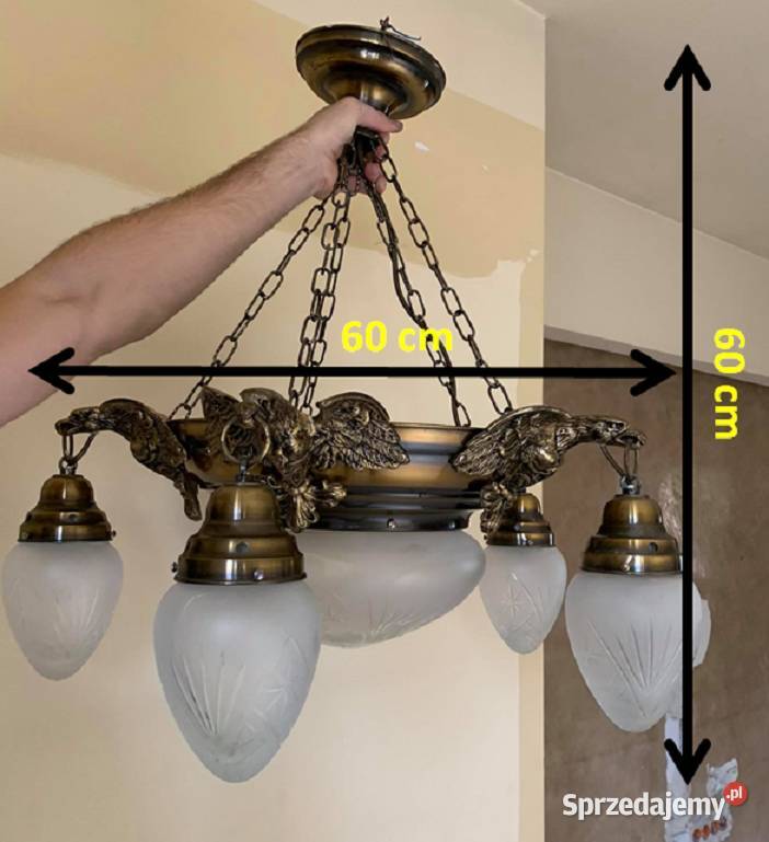 Żyrandol Orzeł 3 kinkiety orzeł orły Ouro Eagle