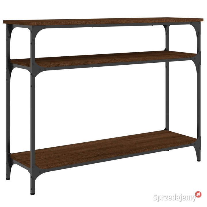 Stolik konsolowy brązowy dąb 100x29x75 WM834039 Warszawa