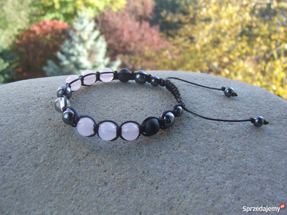 Bransoletka z kwarcu różowego kryształu kwarc sprzedam