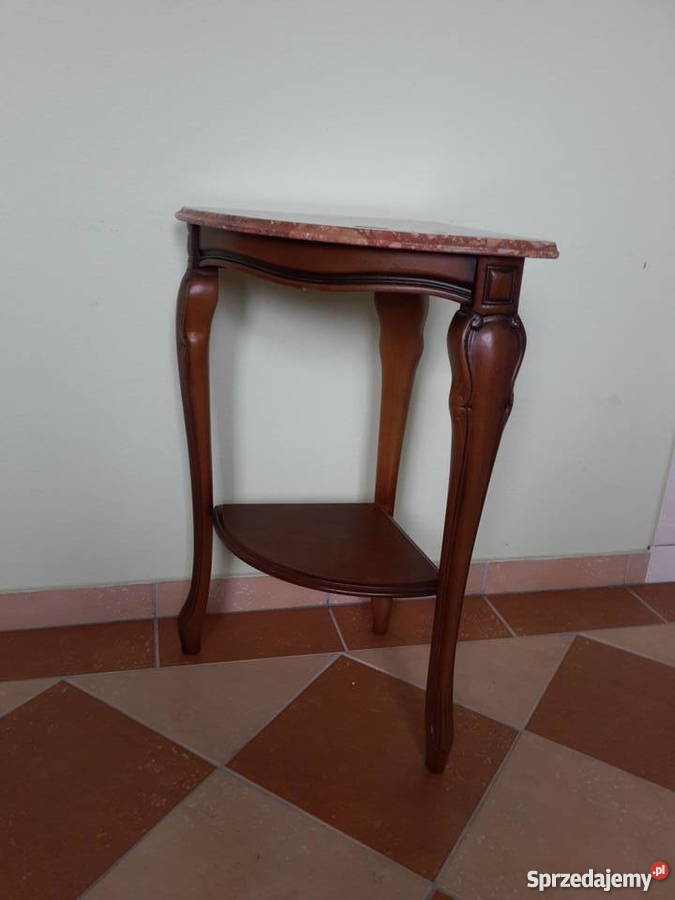 Stolik narożny z blatem marmurowym opolskie Nysa