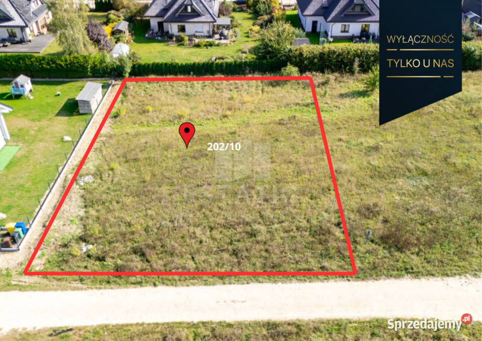 sprzedaży działki Banino Pilotów 1005m2