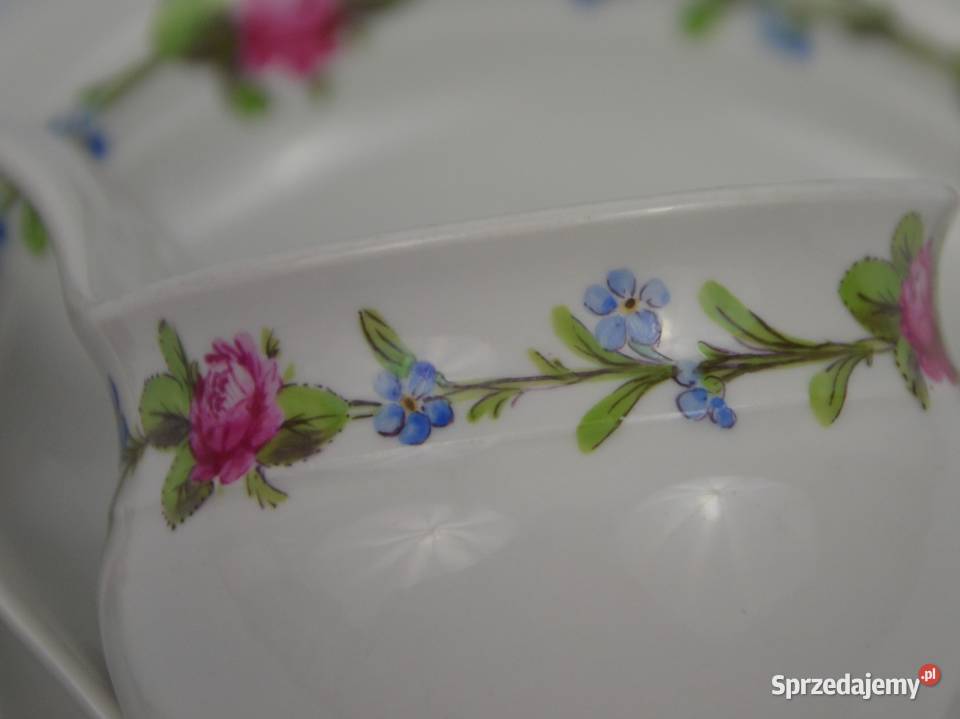 Filiżanka Biedermeier Frstenberg uchwyt Campaner mazowieckie Bronisze