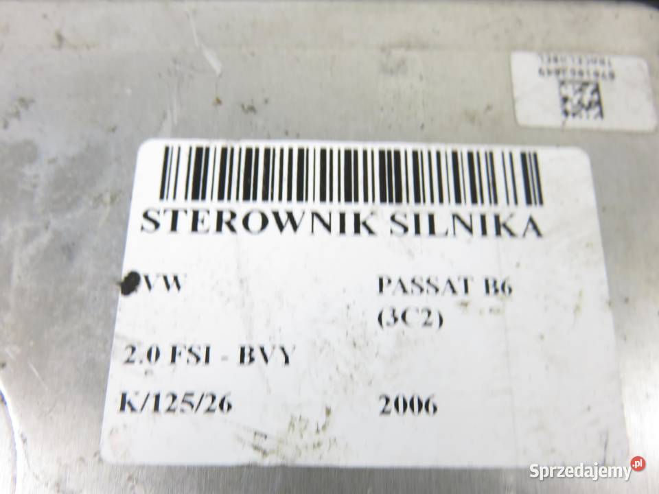 STEROWNIK VW PASSAT B6 3C2 20 FSI BVY