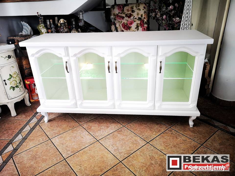 Stylowa Biała Komoda 160 Ludwik 4 FloT Biały Dąb 90cm Warszawa