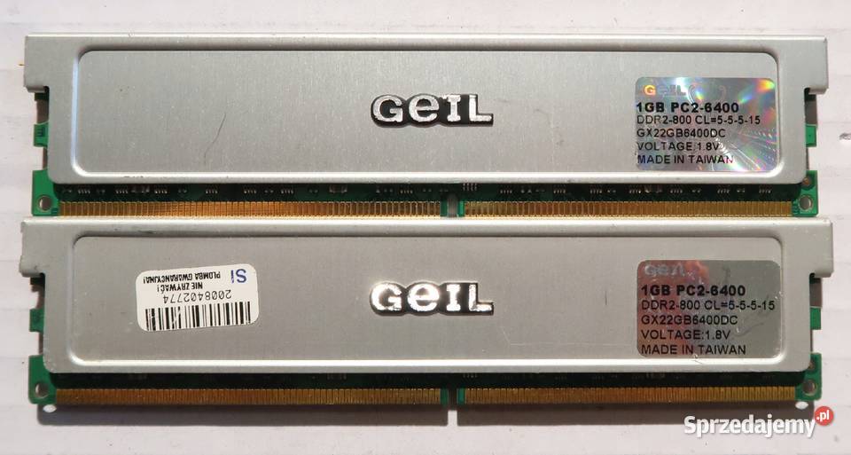 Geil DDR 2 srebrny cl5 800 dual CL 5.0 lubelskie Lublin