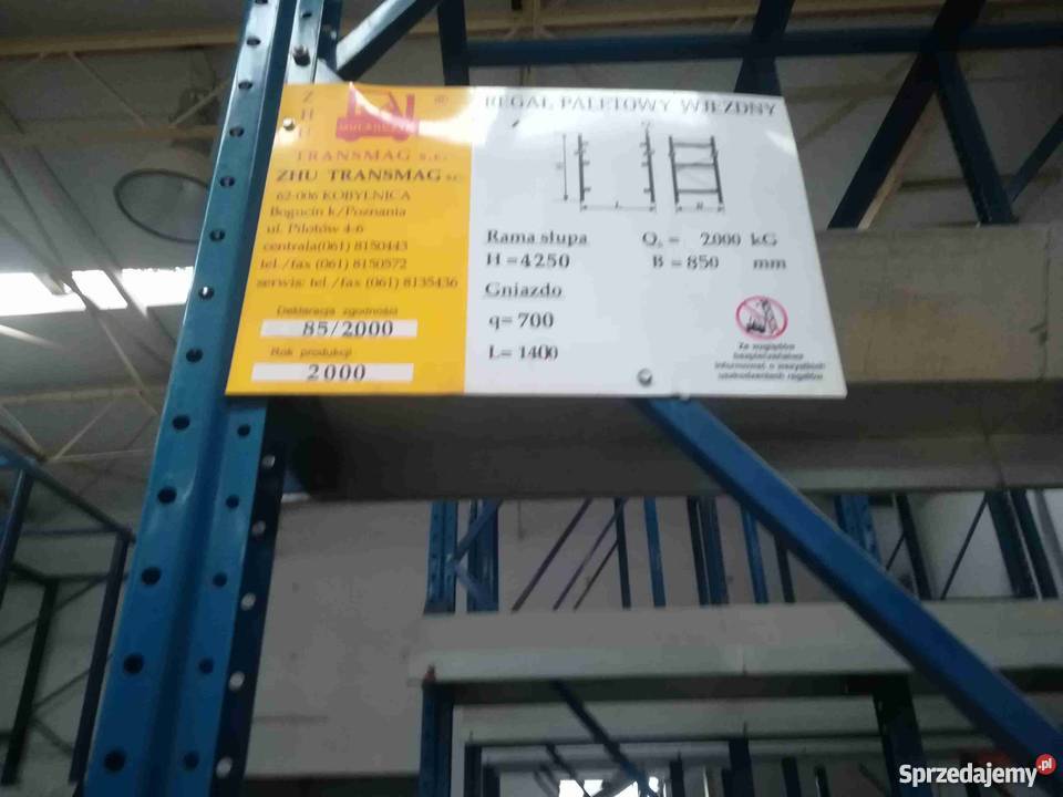 Regały paletowe wjezdne Transmag Szczecin